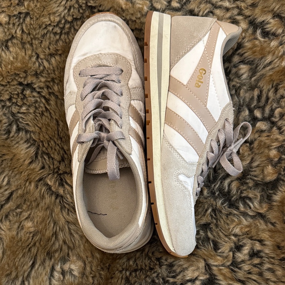 Gola Beige and White Women's Sneakers